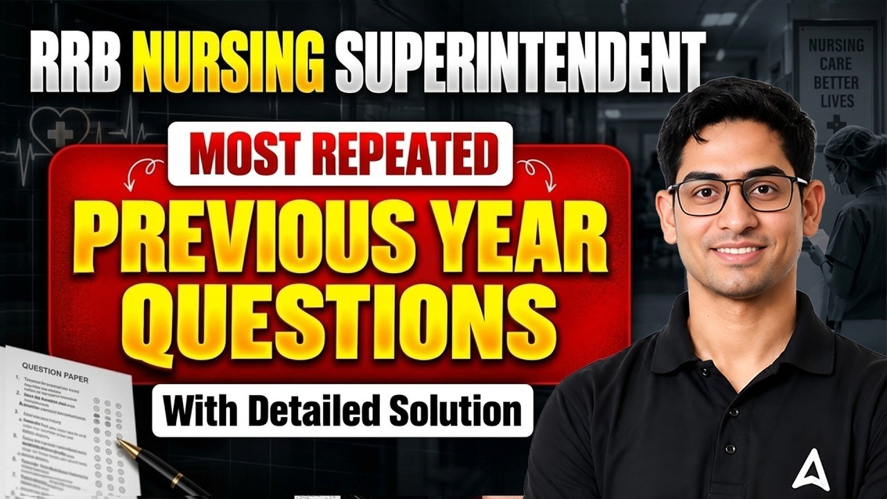 RRB Nursing Superintendent 2026 | Most Repeated PYQs For RRB Nursing Exams | By Amit Sir #rrbnursing