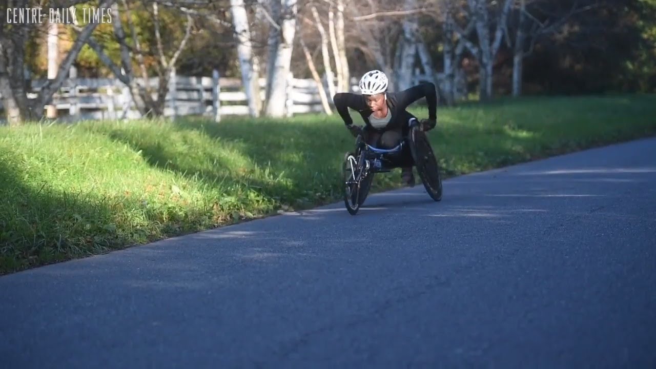 'It's all arm powered.' Learn the techniques of wheelchair racing