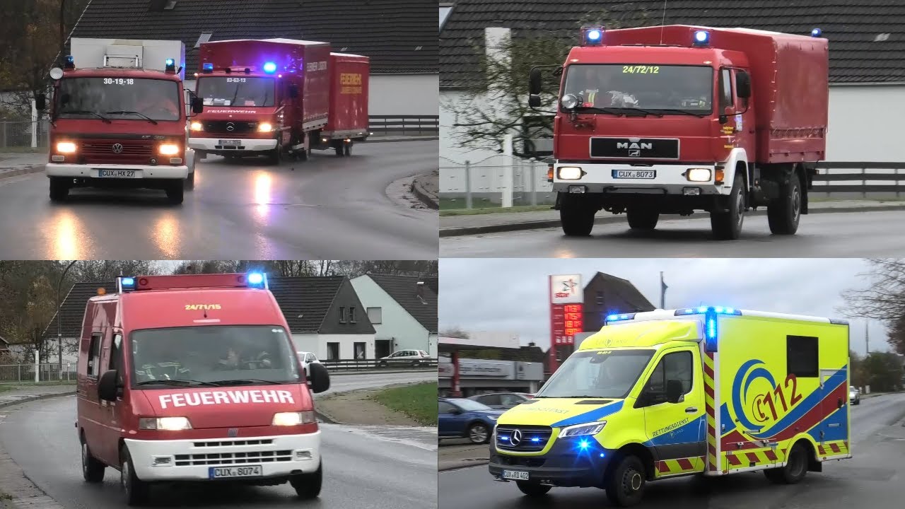 [ABC-ZUG | RD CUX-Land] Einsatzfahrten von Feuerwehren aus dem LK CUX und DRK zur Großübung in Dorum