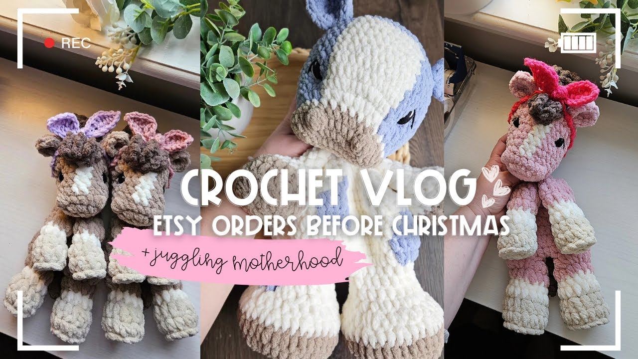 CROCHET VLOG | Crocheting Etsy Orders before Christmas and Juggling Motherhood in this Business