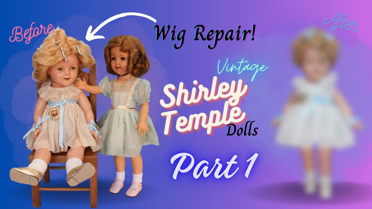 Saving a 90yr old Vintage Mohair Wig! Original Shirley Temple Dolls Restoration Part 1 #howto