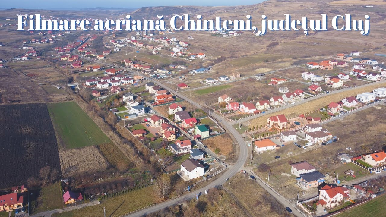 Filmare aeriană Chinteni, judetul Cluj