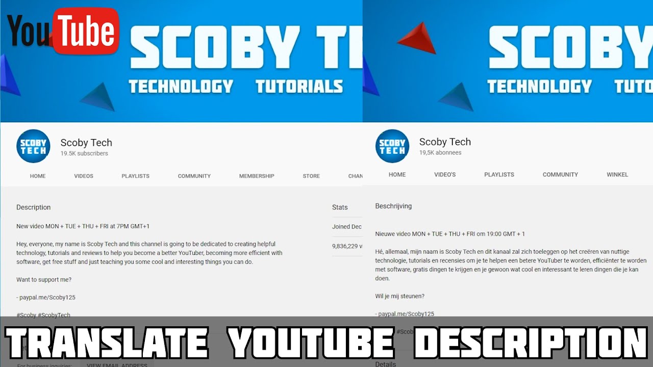 Translate YouTube Description in Multiple Languages! Translate YouTube Channel Name!