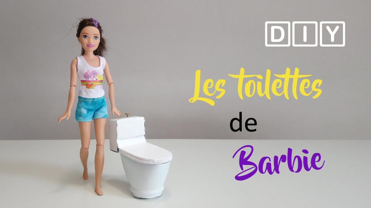 TUTO Les toilettes miniatures de Barbie - DIY Toilets for dolls