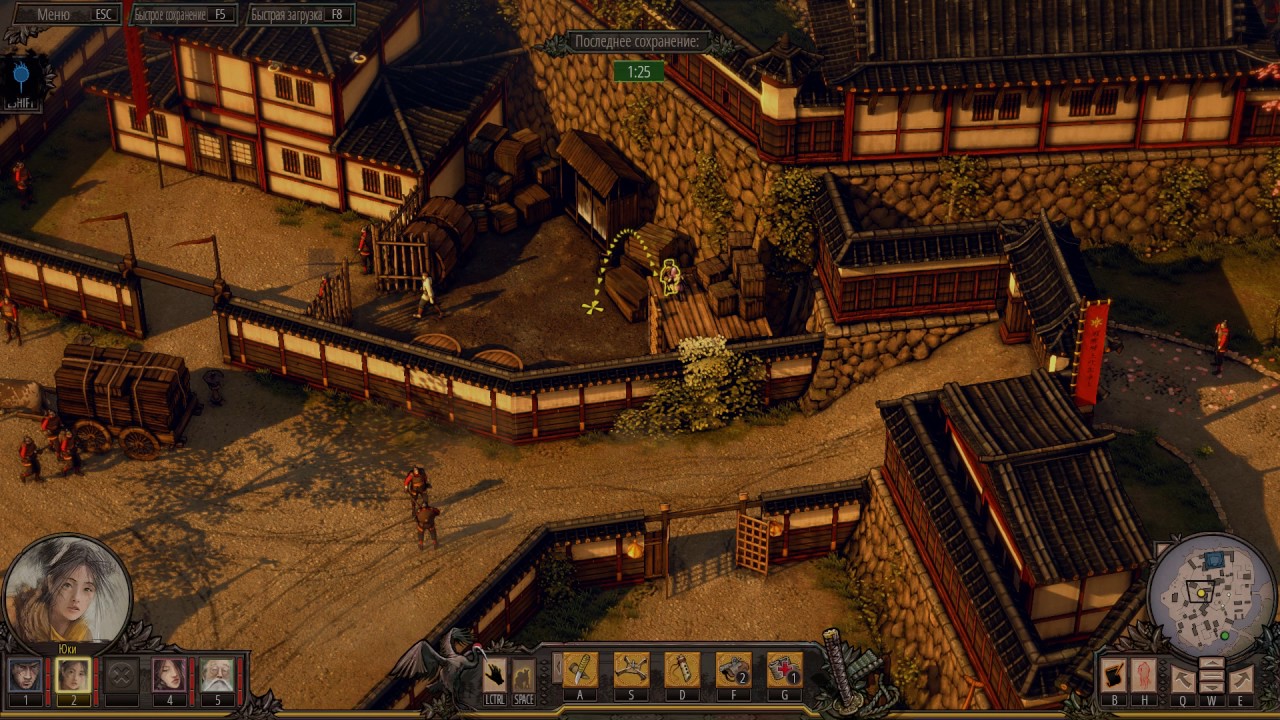 Shadow Tactics – Миссия 13 [Замок Сунпу] - Hardcore Speedrun (без сохранений)