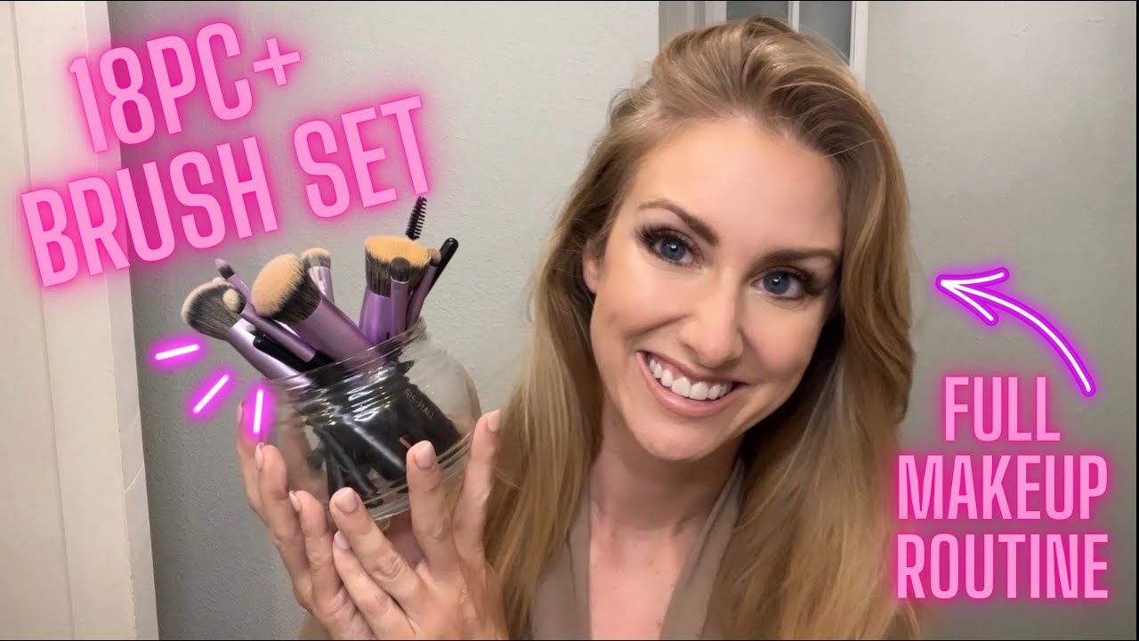 My full makeup routine with the BS-MALL 18 Pcs Brush Set + 4 Pcs Makeup Sponge Set