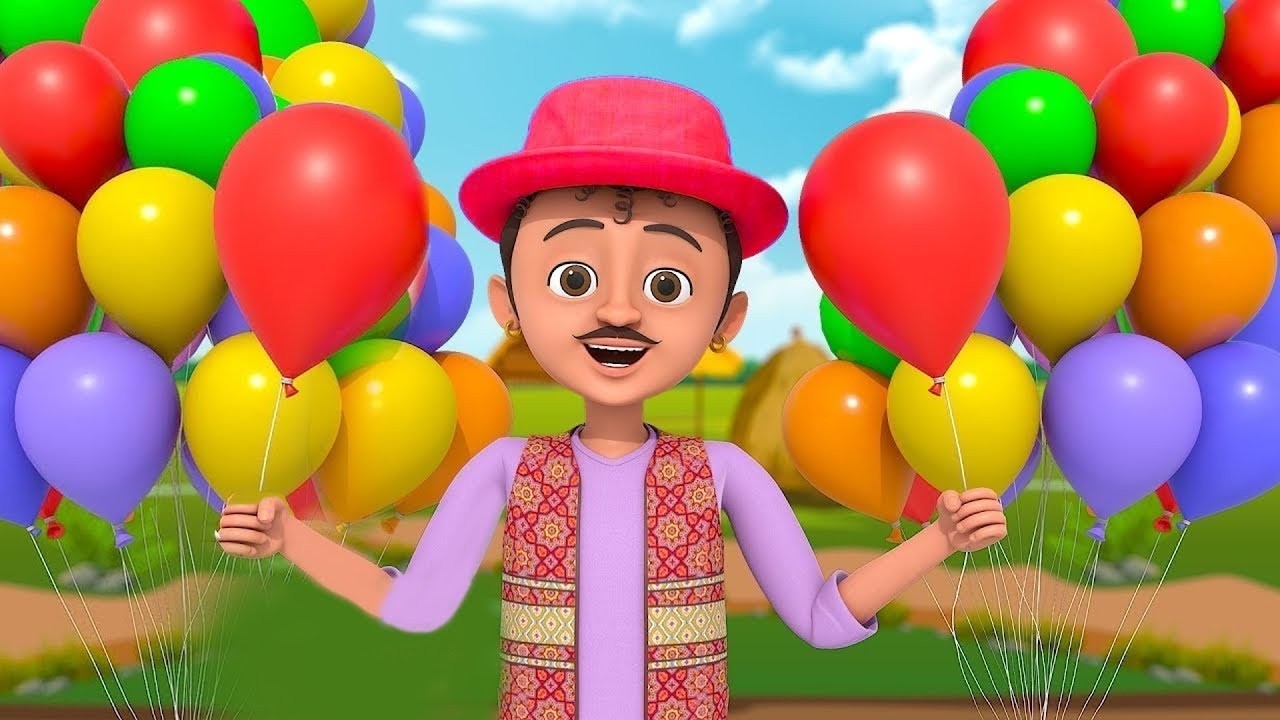 गुब्बारे वाला Gubbare Wala Hindi Baby Poem Rhymes for Kids and Toddlers Hindi Balgeet #sonamonakids