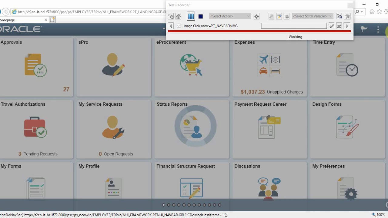 PeopleSoft Test Framework - Demo Technology2Enjoy