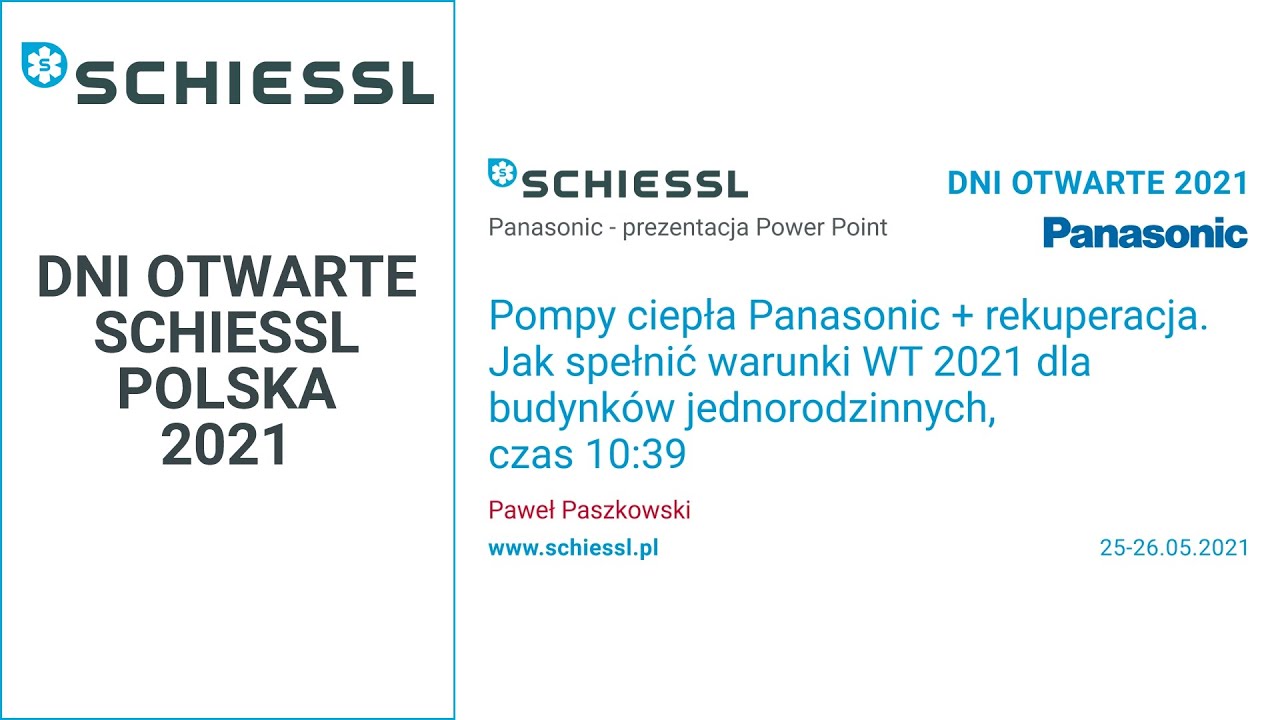 Dni otwarte 2021, Pompy ciepła Panasonic + rekuperacja. Warunki WT 2021 dla budynk&oacute;w jednorodzinnych