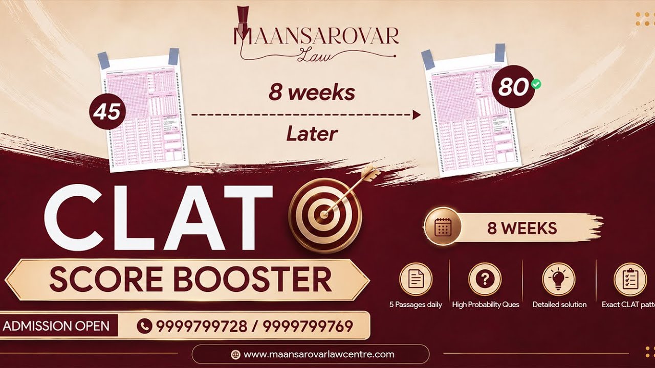 Want to Increase your CLAT Score by minimum 30marks?