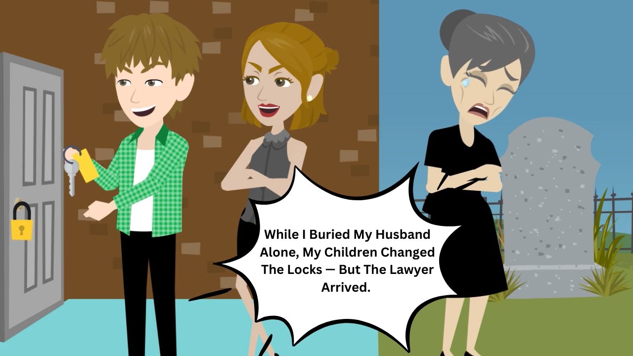 While I Buried My Husband Alone, My Children Changed The Locks — But The Lawyer Arrived.