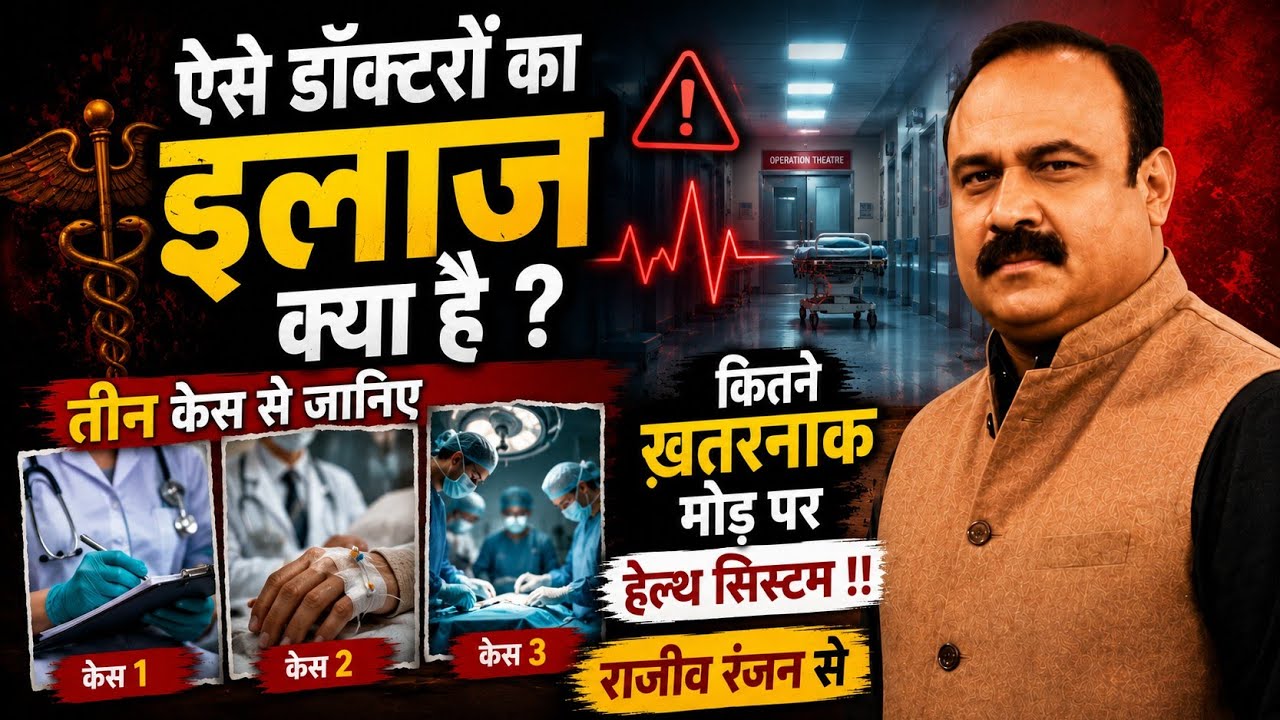 ऐसे डॉक्टरों का इलाज क्या है? | 3 केस से समझिए हेल्थ सिस्टम कितना खतरनाक मोड़ पर | Rajeev Ranjan