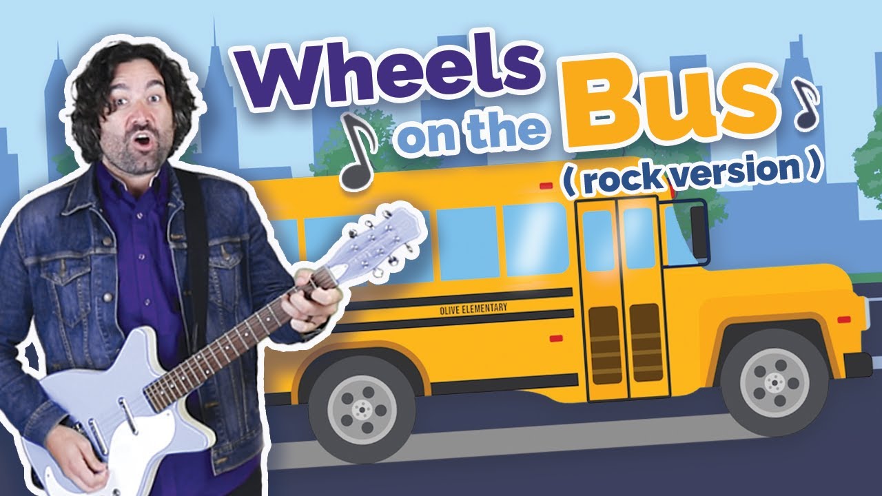 Wheels on the Bus | Nursery Rhymes & Kids Songs | Rock Version by Zach Rocks