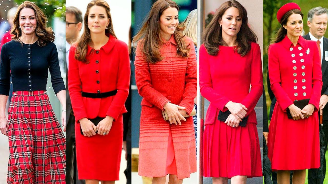 Princess of wales looking beautiful in red dresses #katemiddleton