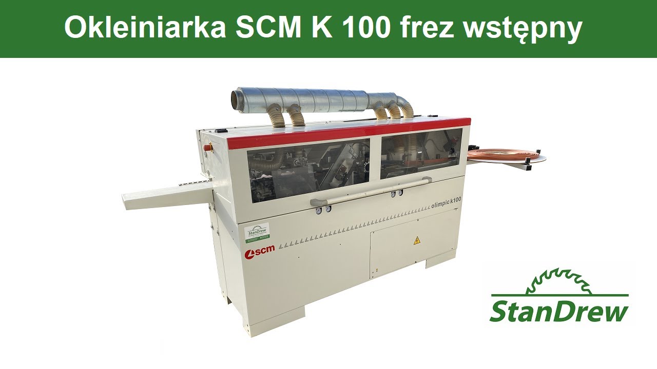 Okleiniarka SCM K 100 frez wstępny - StanDrew maszyny stolarskie [Work of SCM K100 EVO edgebander]
