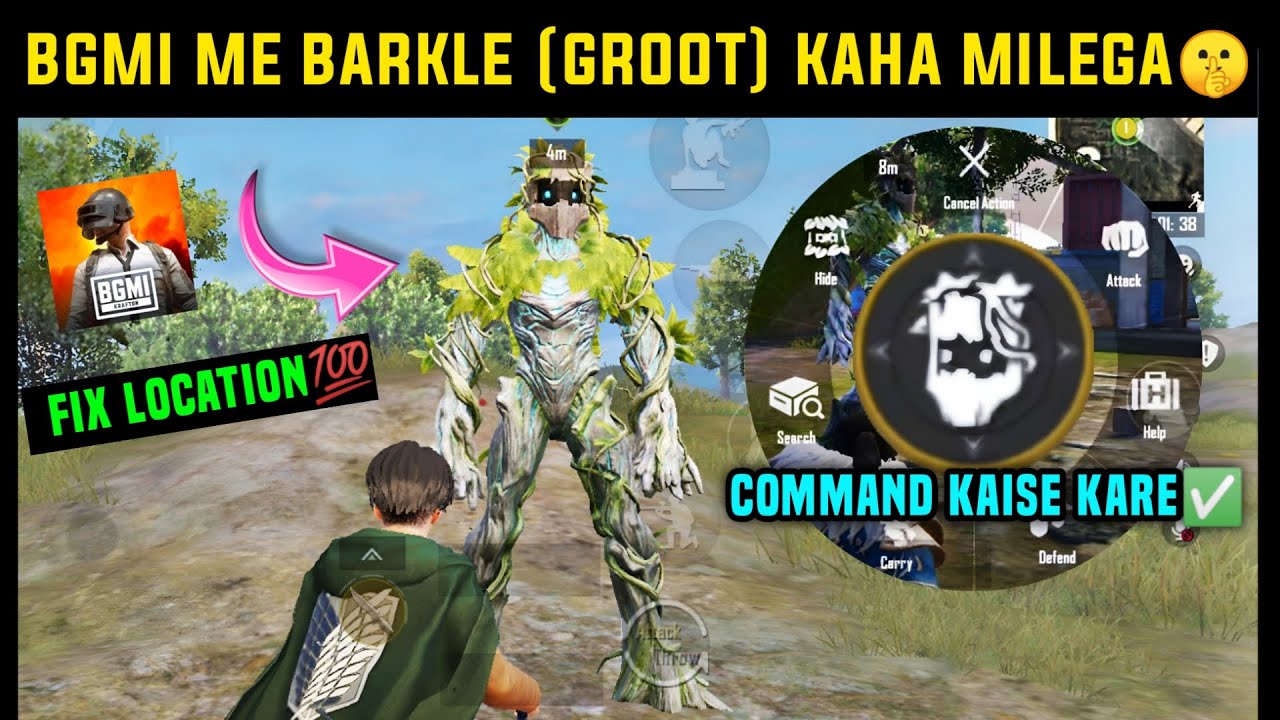 BGMI ME BARKLE KAHA MILEGA / HOW TO GET BARKLE IN BGMI / BARKLE LOCATION GROOT KO COMMAND KAISE KARE