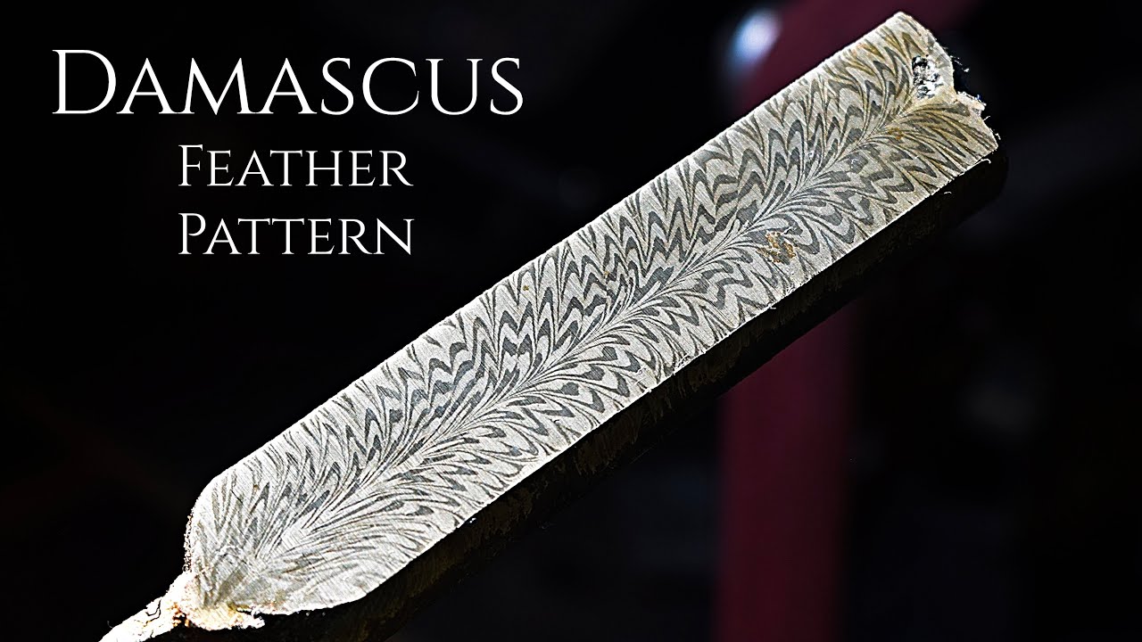 Damascus - Forging Feather Pattern with a Fly Press