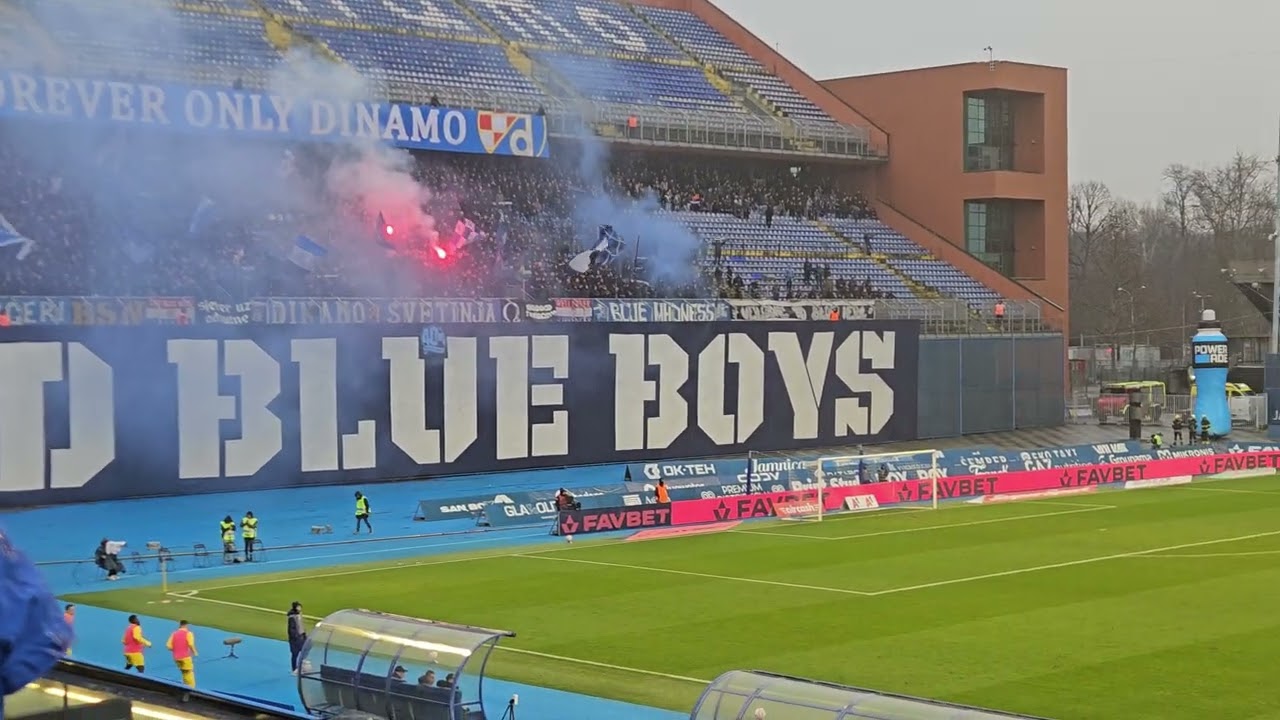 Dinamo Zagrzeb - Istra 1961 Pula (luty '25): trochę oprawy
