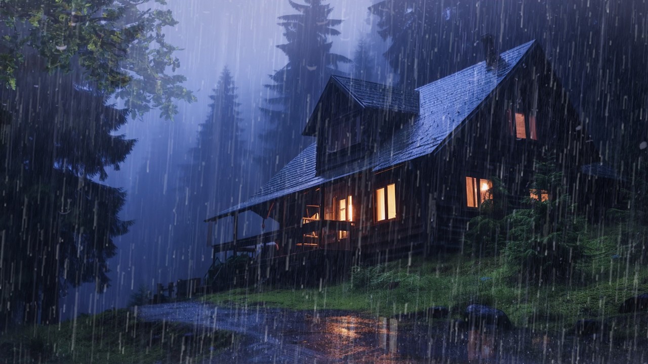 Heavy Rain To Sleep Immediately - Rain Sounds For Sleeping - Sleep FAST & Beat Insomnia, Relax