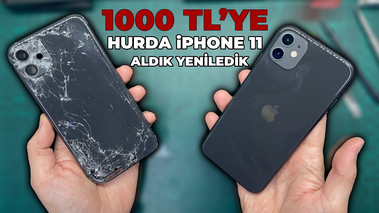 1000 TL ye Hurda iPhone 11 Alıp Yenilemiş Telefon Yaptık