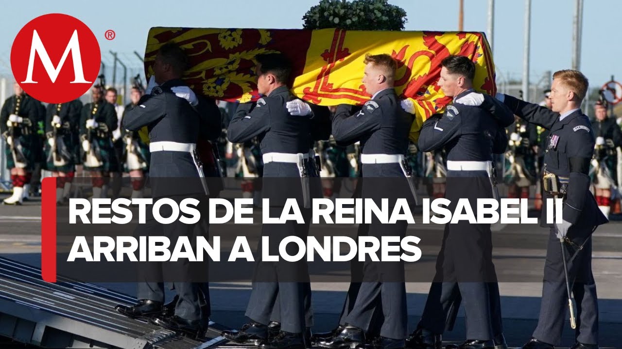 Féretro con cuerpo de la reina Isabel II llega a Londres tras vuelo desde Edimburgo
