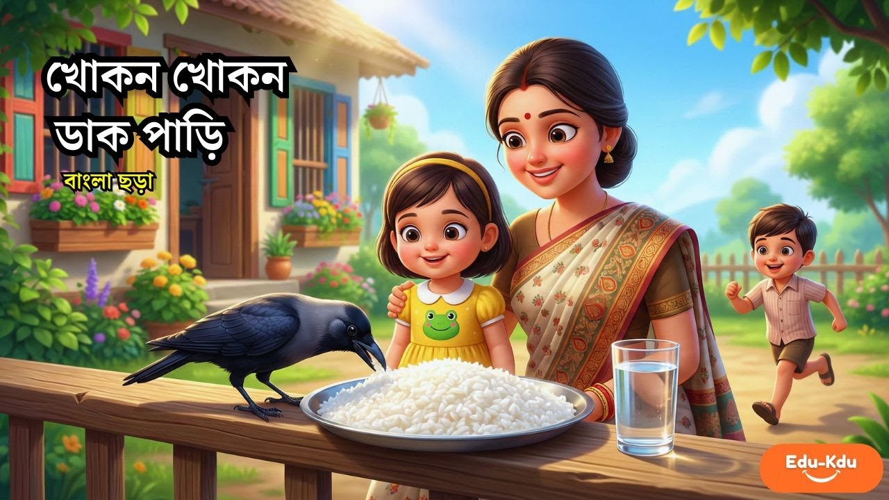 খোকন খোকন ডাক পারি I Khokon Khokon dak pari I Bengali Rhymes with EduKdu