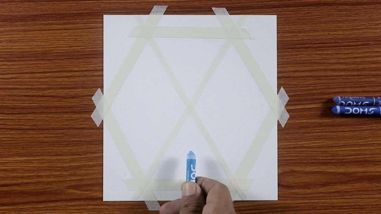 Four in One Scenery / Drawing for Beginners with Oil Pastels / Step by Step