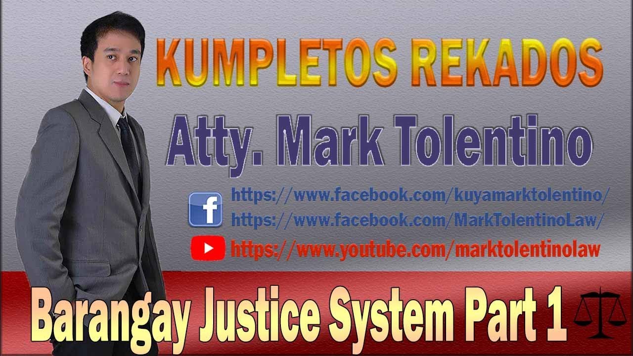 KR: Barangay Justice System Part 1