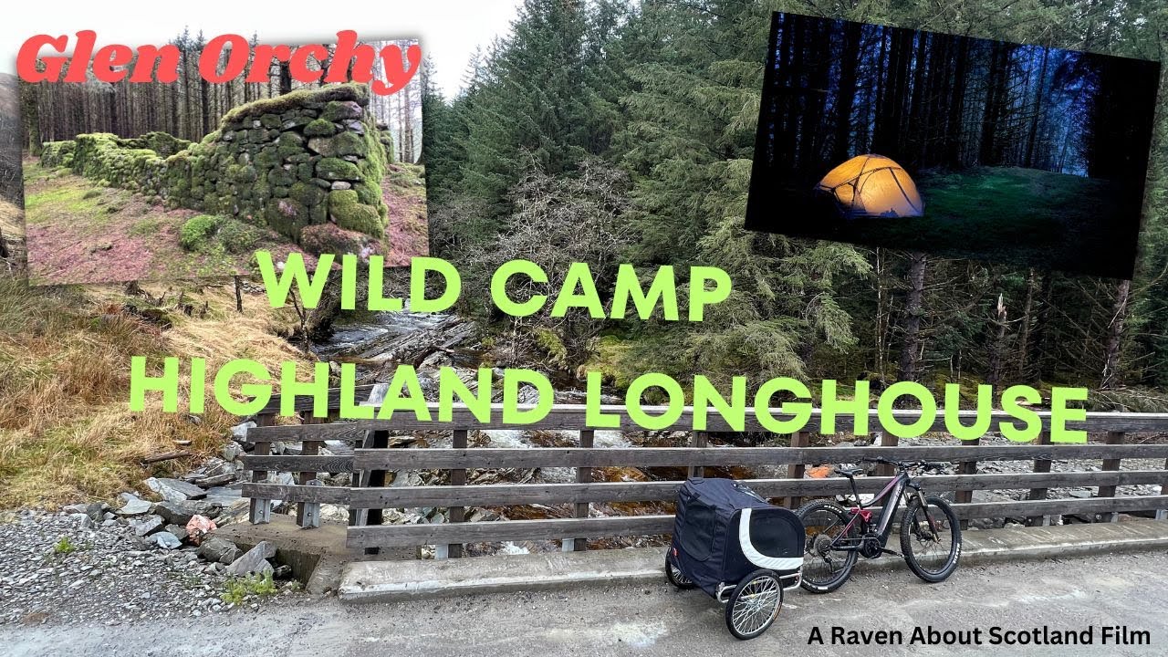 Wild Camping ,Endless Rain , Next to A Highland Longhouse in Glen Orchy.