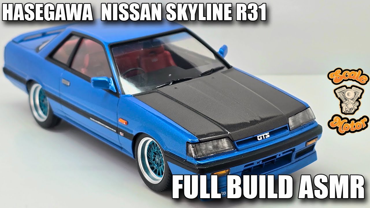 Building the 1/24 Hasegawa Nissan Skyline R31 GT-S ASMR Full Build