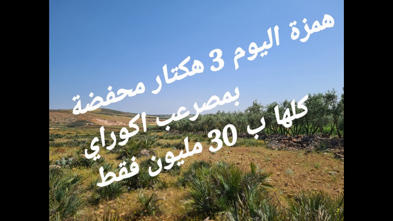 مكناس اكوراي 3 هكتارات محفضة ب-30 مليون كلها