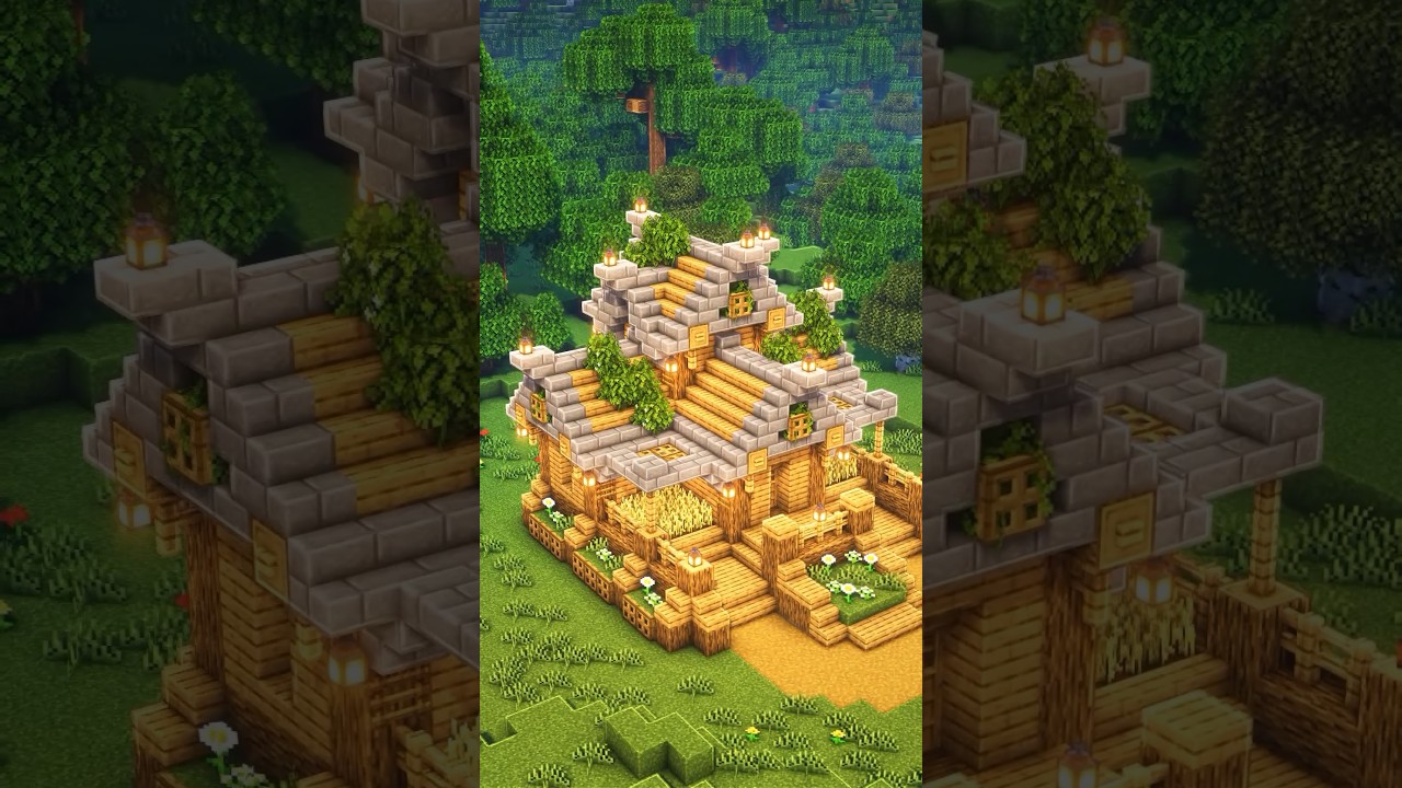 Oak Starter House! 🌳 Minecraft Build Idea 