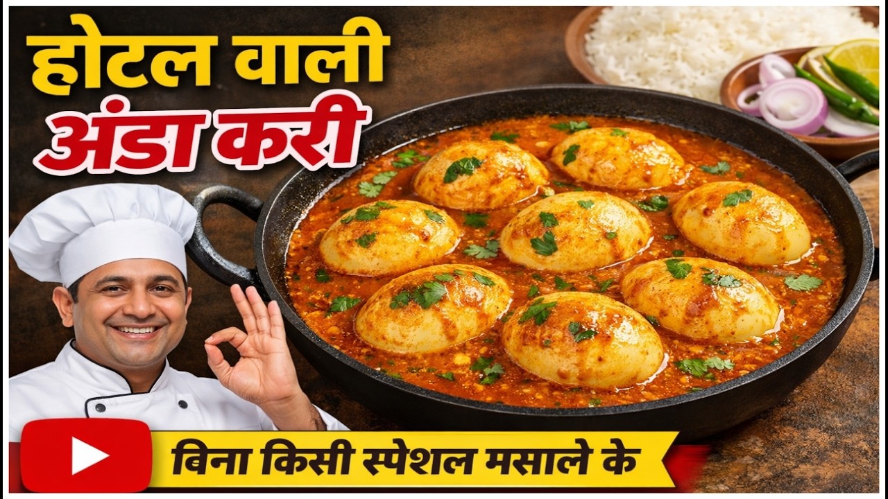 होटल वाली अंडा करी बिना किसी स्पेशल मसाले के | Egg Curry Recipe | Spicy Anda Masala |