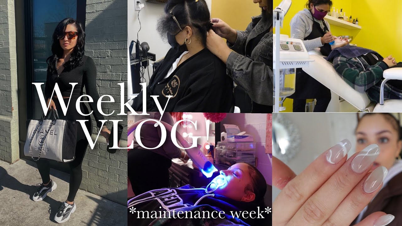 VLOG:COME TO MY APPOINTMENTS WITH ME! ||TAPE IN EXTENSIONS, NAILS, BROW TINT, WAX, TEETH WHITENING||