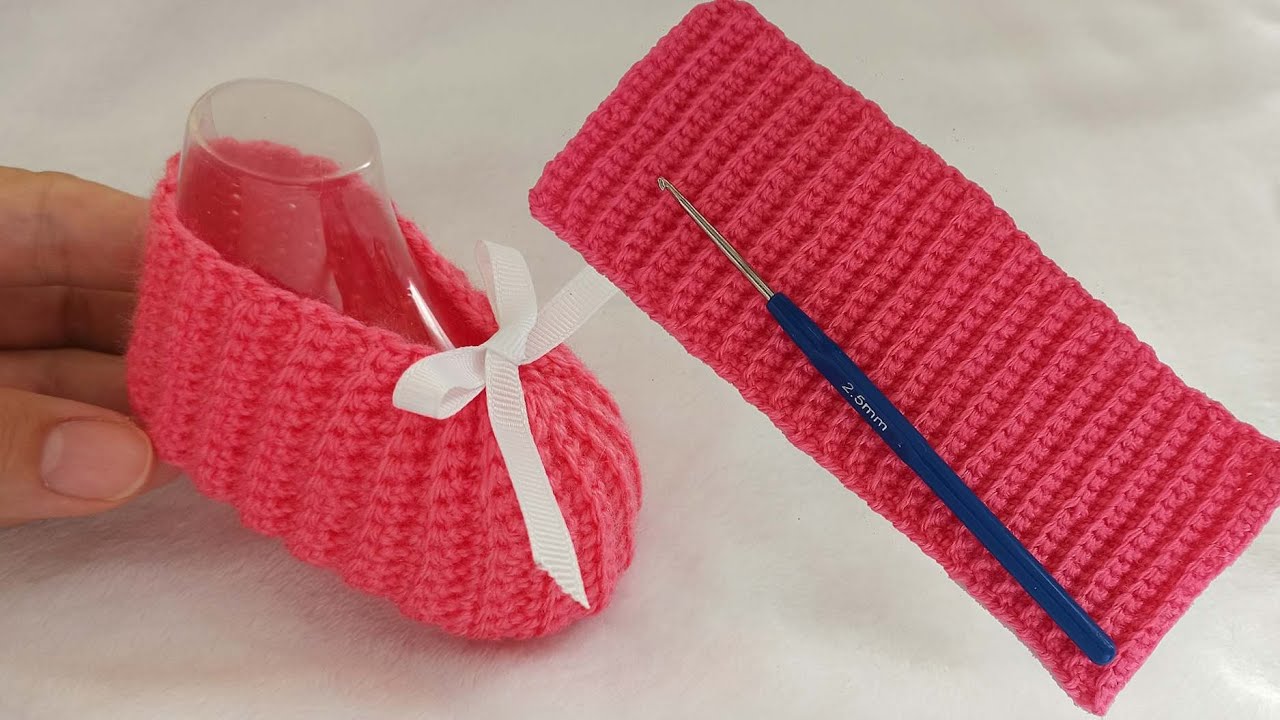 НЕСЛОЖНЫЕ ⏳ПИНЕТКИ 🩰КРЮЧКОМ👍/booties knitting/Stiefeletten stricken