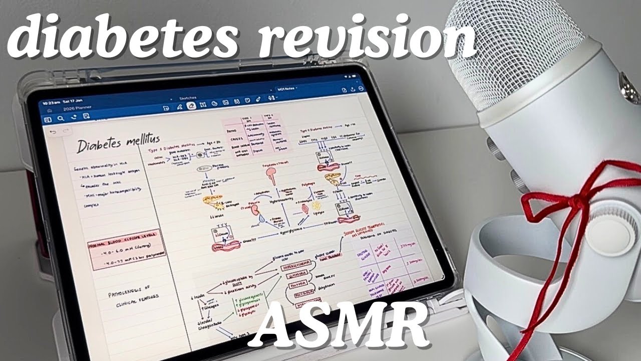 ASMR Teaching you Biology 🧬 & Tracing iPad Notes | Study With Me 📚| Close Whispers