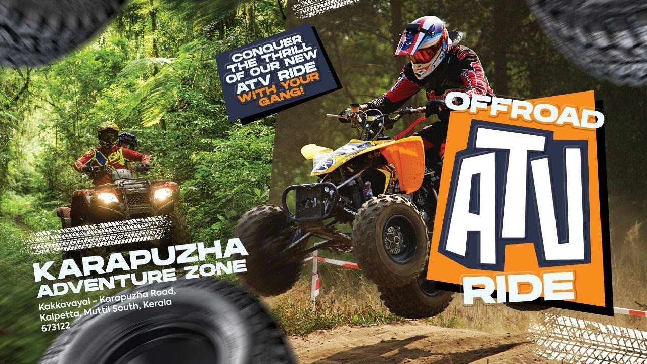 Offroad ATV Quad Bike Ride at Karapuzha Dam Adventure Park