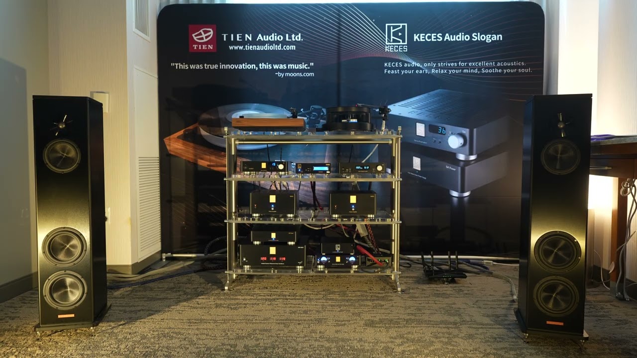 AXPONA 2025: Tien Audio/KECES Audio - Tien Audio TT-5 Turntable/KECES S4 Pre, S300 Power/DS Audio