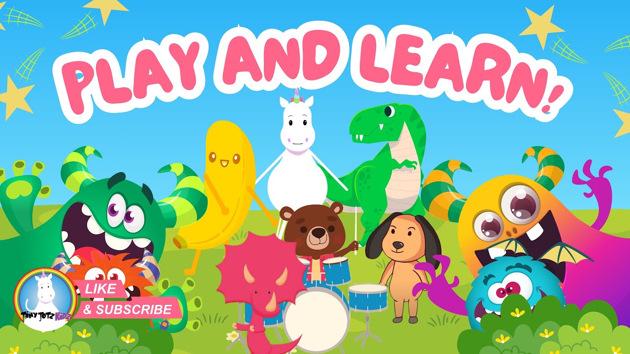 Stomp & Roar! 🎶 T-Rex Dinosaur Songs & Fun Farm Animal Compilation for Toddlers | Tiny Totz Kidz