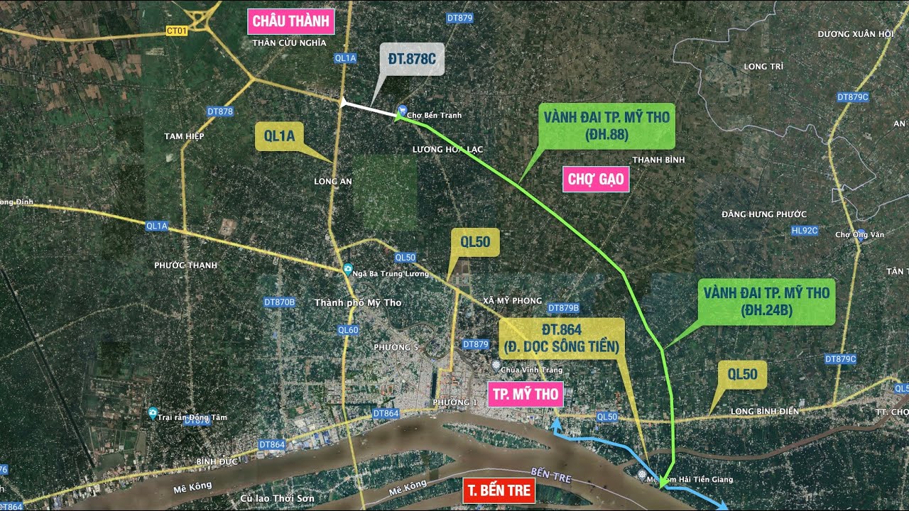 Dự &aacute;n quy hoạch đường v&agrave;nh đai TP.Mỹ Tho, tỉnh Tiền Giang.