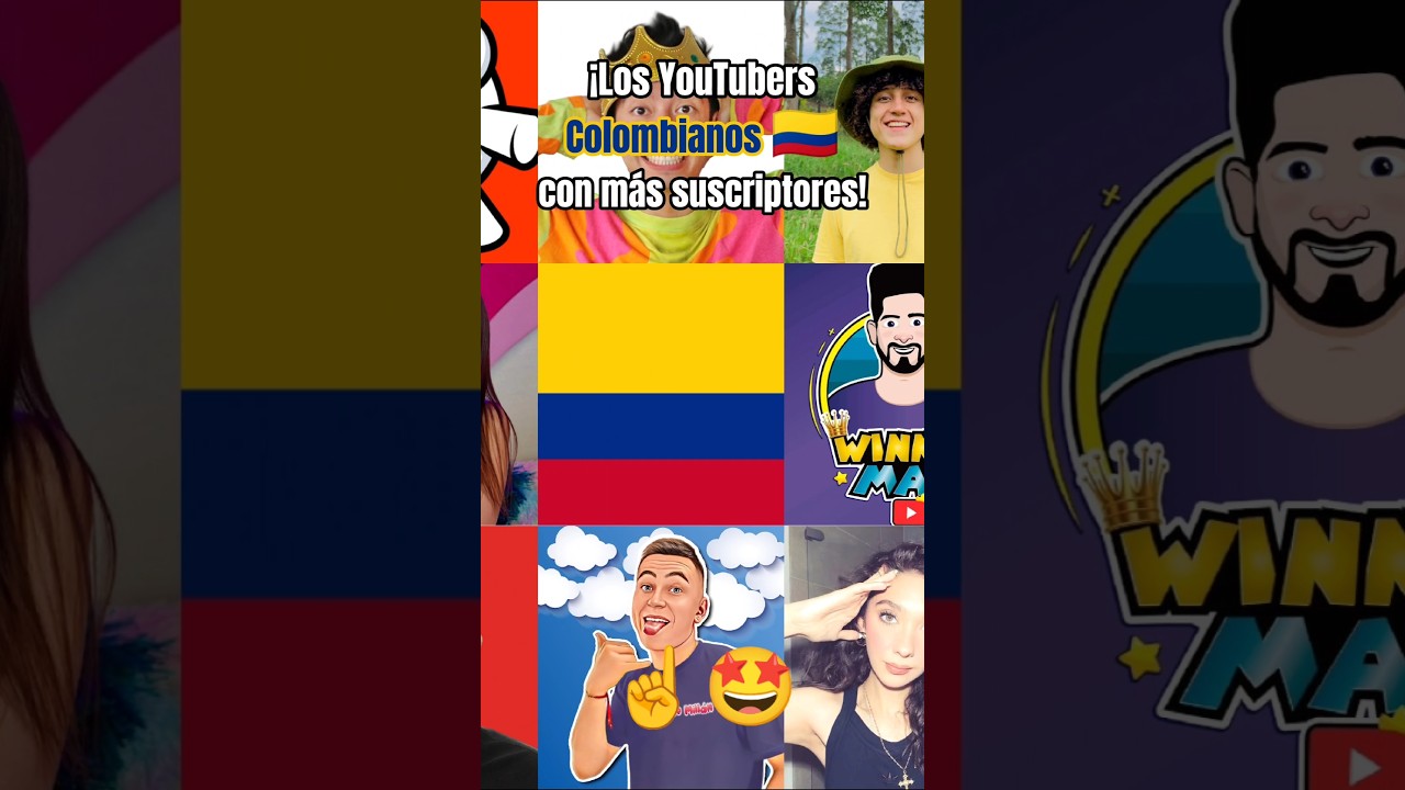 &iexcl;Los YouTubers COLOMBIANOS con m&aacute;s SUSCRIPTORES! 😲🤩🇨🇴 #shorts #sabiasque #youtubers #colombia