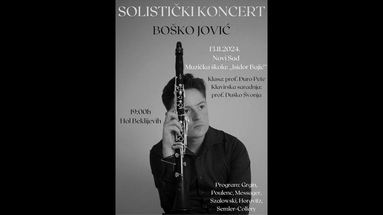 Jules Semler-Collery: Reverie et scherzo, Boško Jović