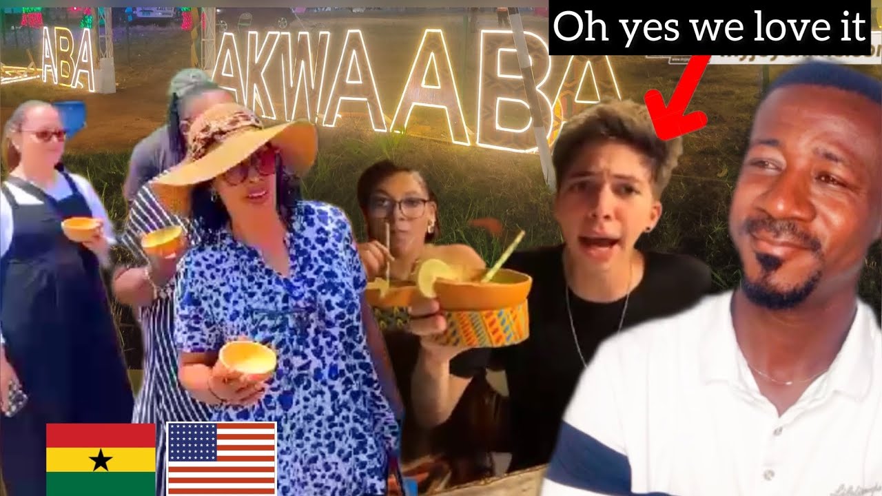 African American first time of trying Ghanaians palm wine,and this is their reactions🇬🇭🇺🇸