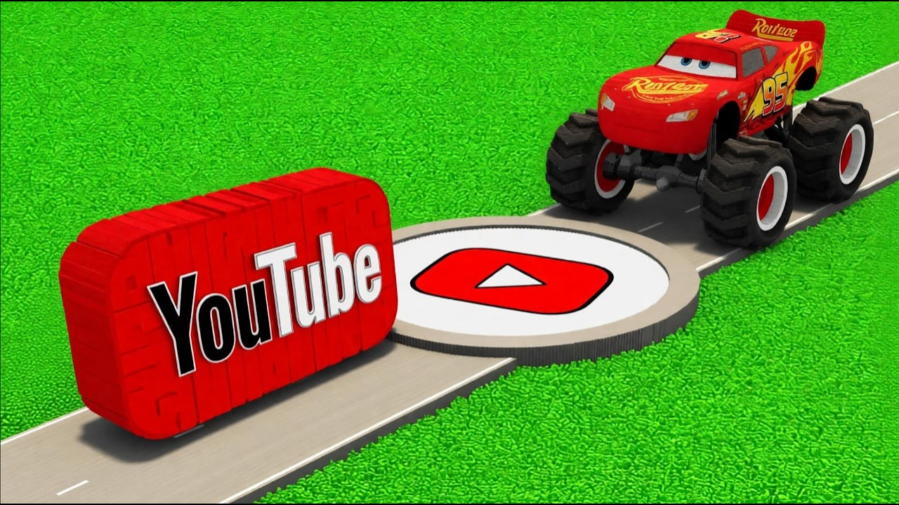 MONSTER TRUCKS vs YOUTUBE PORTAL | Teardown 