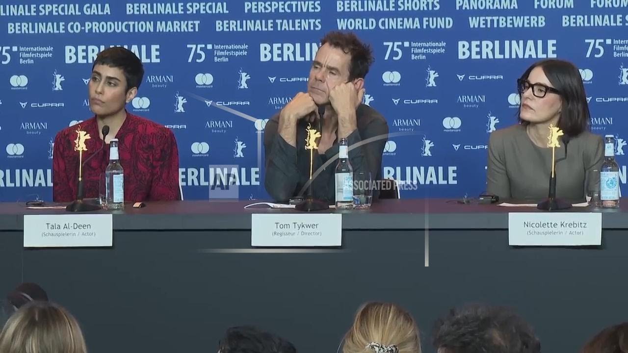 German director Tom Tykwer attends a press conference for Berlin set family drama ‘The Light’ ahead
