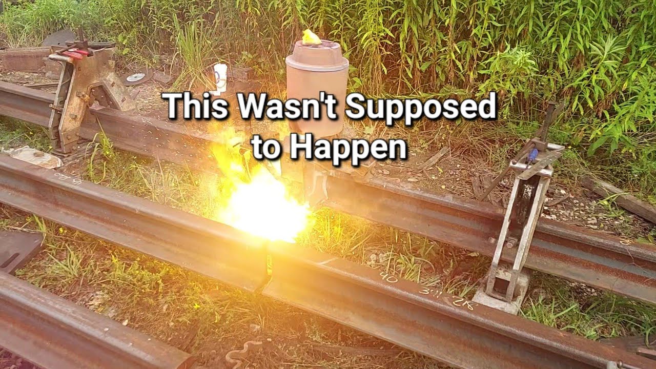 Thermite Weld Blew the Mold Out - This is Pretty Wild!