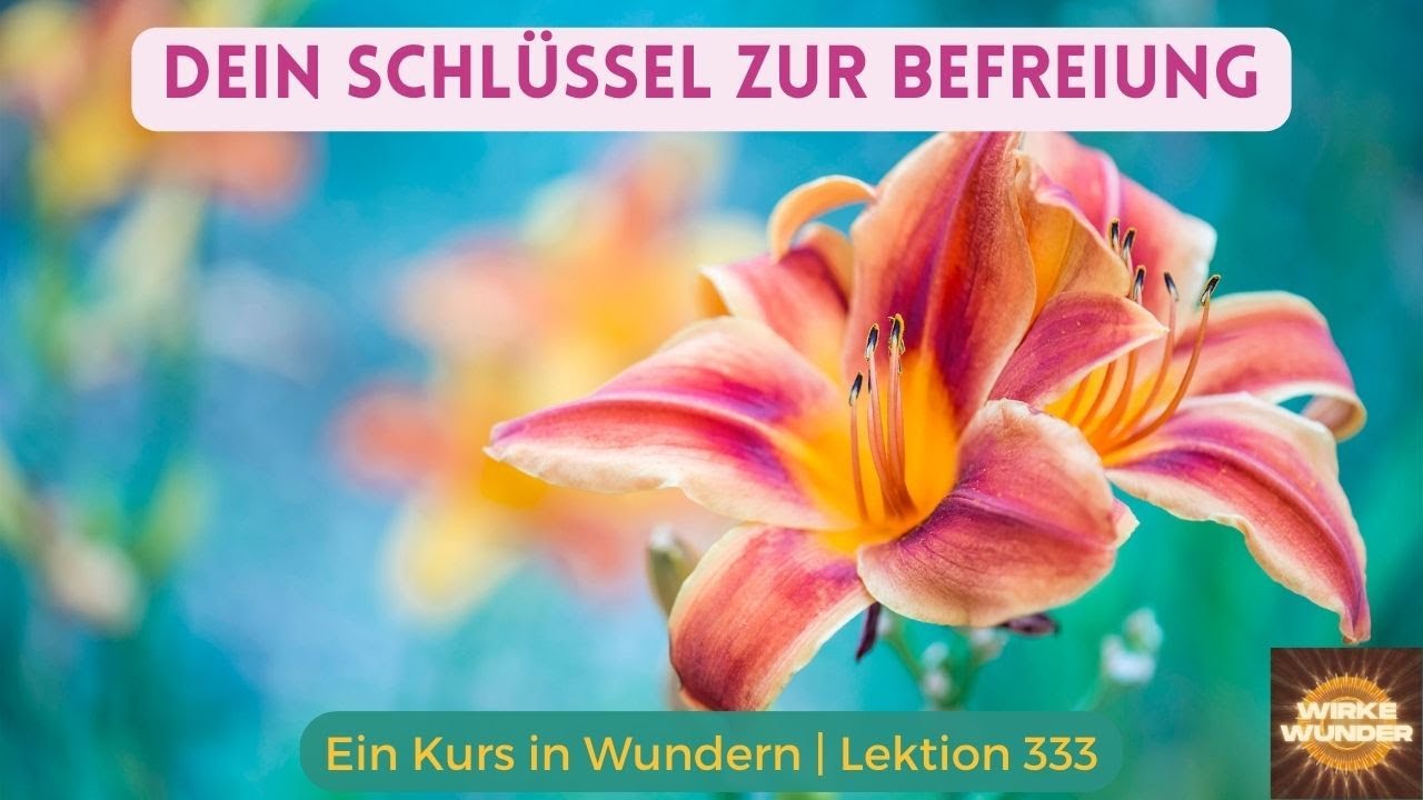💖 Lektion 333 - Die Vergebung macht dem Traum des Konfliktes hier ein Ende. | Ein Kurs in Wundern