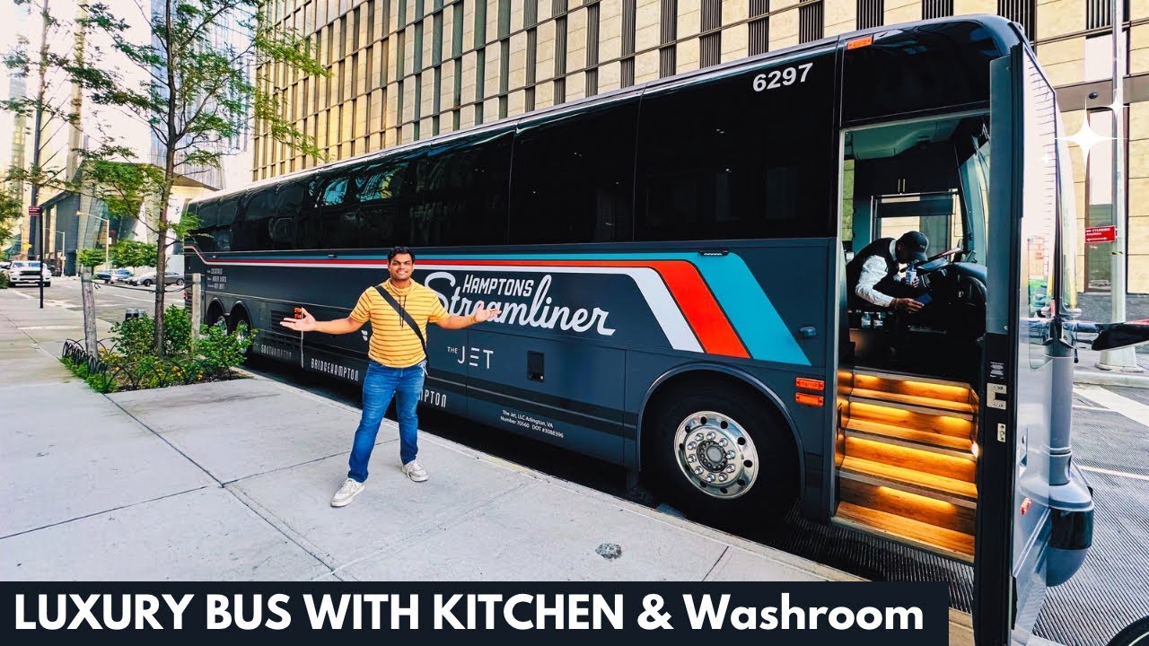 America's MOST LUXURIOUS FIRST CLASS Bus Journey with Washroom Onboard |Expensive Bus from NYC to DC