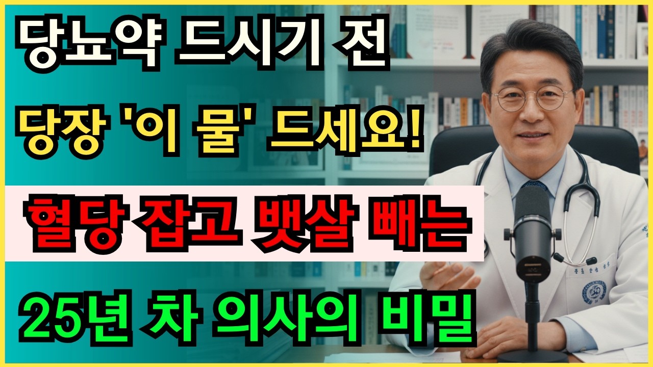 당뇨약 먹기 전 당장 '이 물'부터 드세요! 25년 차 의사가 숨겨둔 기적의 레시피 #당뇨초기 #혈당조절 #만성피로