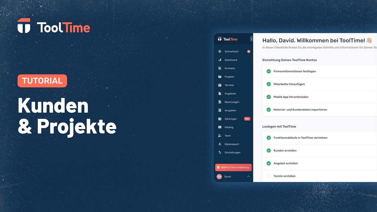 Tutorial: Kunden & Projekte